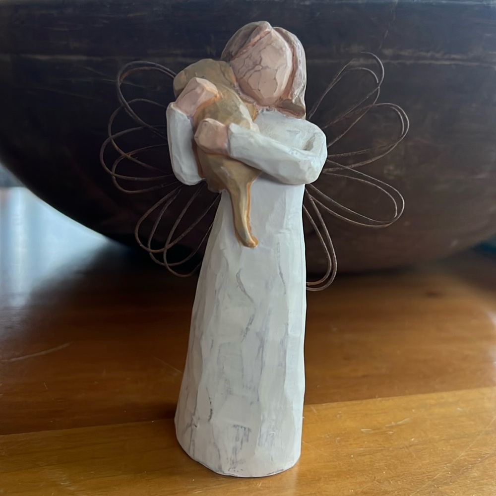 Willow Tree Angel of Friendship with dog.